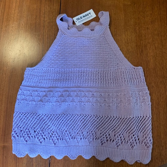 Old Navy lavender aura lace crochet tank NWT 8 - Picture 2 of 8